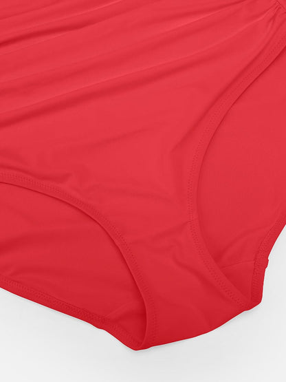 Figurformender Badeanzug mit Ring-Detail – Bauchkontrolle & Verstellbare Träger für Damen