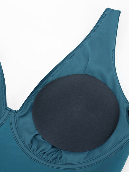 Figurformender Badeanzug mit Rock – Eleganter Swimdress mit Shaping-Effekt für Damen
