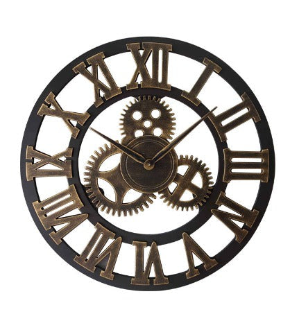 Retrovia - Wanduhr im Retro-Industriestil | Elegante Uhr | Industriell / Modern