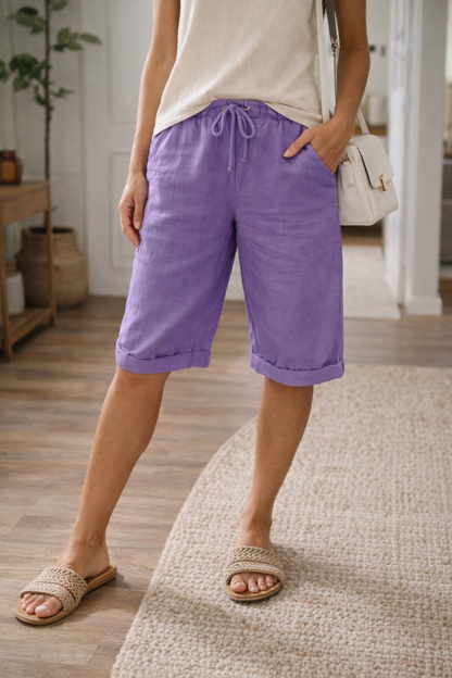 Lässige Bermuda Shorts mit Kordelzug für Damen – Bequeme Sommerhose mit Taschen