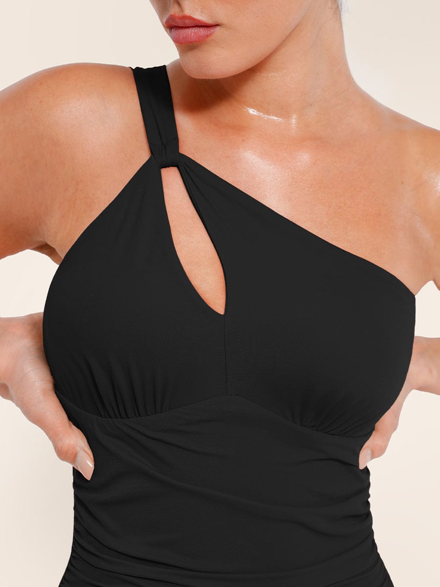 Asymmetrischer Badeanzug mit Cut-Out – Figurformend & Eleganter One-Shoulder Look für Damen