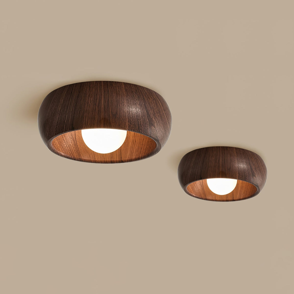 LigneNature - Minimalistische Moderne Deckenlampe Holz-Effekt