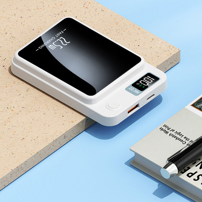 Magnetische Powerbank mit 22,5W Schnellladung – Kabelloser 10.000mAh Akku mit LED-Display für iPhone & Android