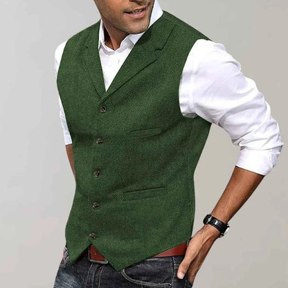 Vintage Herren Weste im Slim Fit – Elegante Business- & Freizeitweste