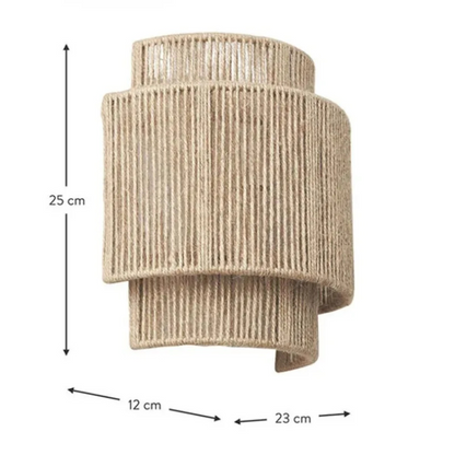 Ropelia - Wandleuchte aus Rattan-Seil