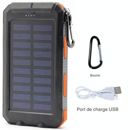 SolaMax - Solar Batterie 10 000 mAh – Wasserdicht und Stoßfest – Solaraufladbar