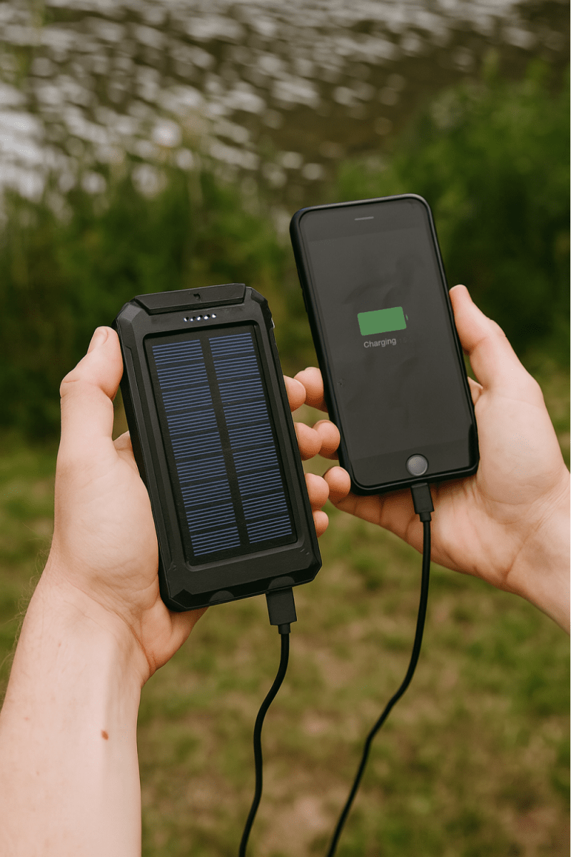 SolaMax - Solar Batterie 10 000 mAh – Wasserdicht und Stoßfest – Solaraufladbar