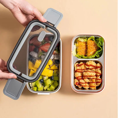 Auslaufsichere Lunchbox mit Edelstahl-Einsatz – Bento Brotdose für Büro, Schule & unterwegs