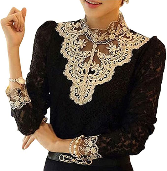 Évarine - Elegante Bestickte Bluse für Frauen – Chic und Komfort