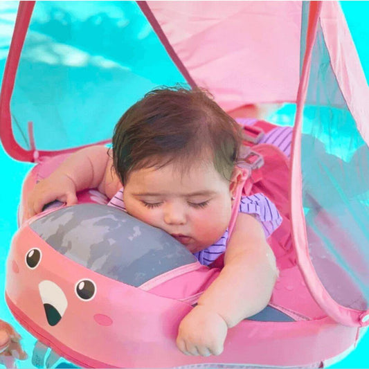 Aquivie - Schwimmarmband für Kinder BabySwim mit Sicherheitskappe zum sicheren Schwimmen auf dem Wasser – Sommer