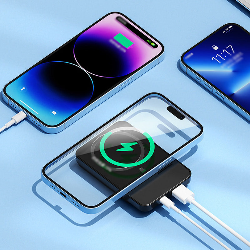 Magnetische Powerbank 10000mAh mit Display & 22,5W Schnellladung – Kabelloses Ladegerät für iPhone
