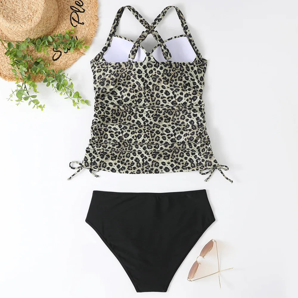 Figurformendes Tankini Set mit Raffungen – Elegante Bademode für Damen