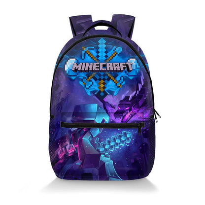 Minecraft Rucksack für Kinder – Cooler Schulrucksack mit 3D Pixel Design & viel Stauraum