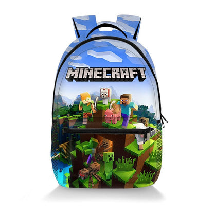 Minecraft Rucksack für Kinder – Cooler Schulrucksack mit 3D Pixel Design & viel Stauraum