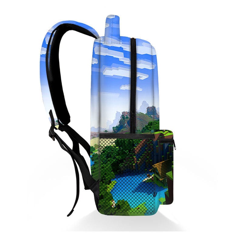 Minecraft Rucksack für Kinder – Cooler Schulrucksack mit 3D Pixel Design & viel Stauraum