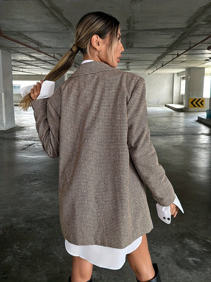 Florélie - Eleganter Beiger Langblazer für Damen | Business Casual – Perfekte Frühlingsjacke