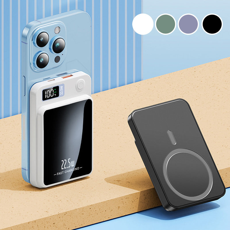 Magnetische Powerbank mit 22,5W Schnellladung – Kabelloser 10.000mAh Akku mit LED-Display für iPhone & Android