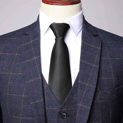 Eleganter Herren 3-Teile Anzug kariert – Slim Fit Business- & Hochzeitsanzug