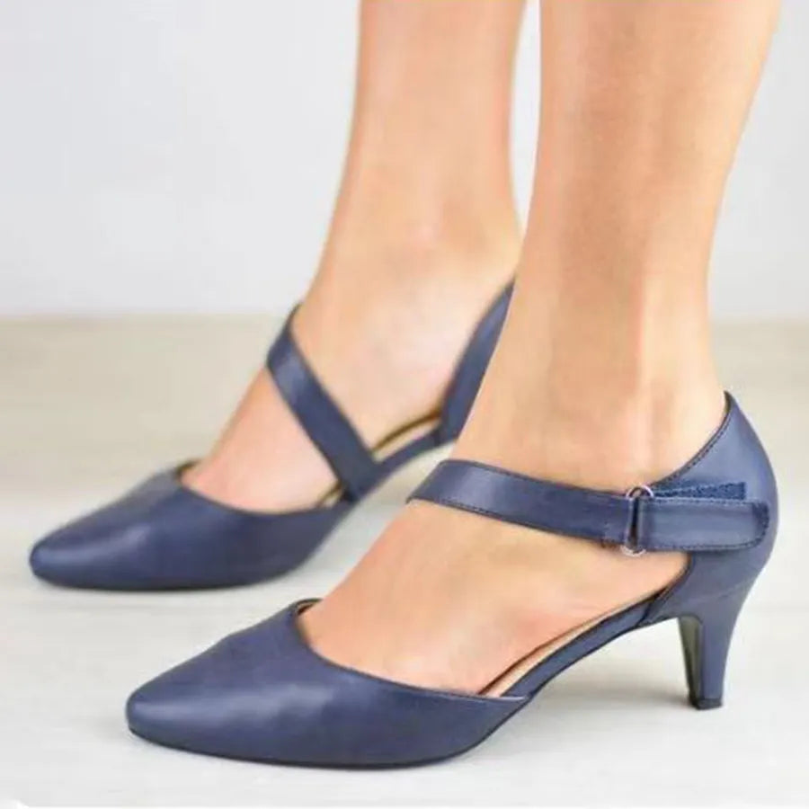 Elegante Pumps mit Riemchen für Damen – Bequeme Low Heels für Alltag & Business