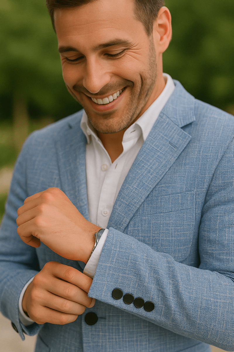Eleganter Leinenanzug Slim Fit – Moderner Sommeranzug für Herren