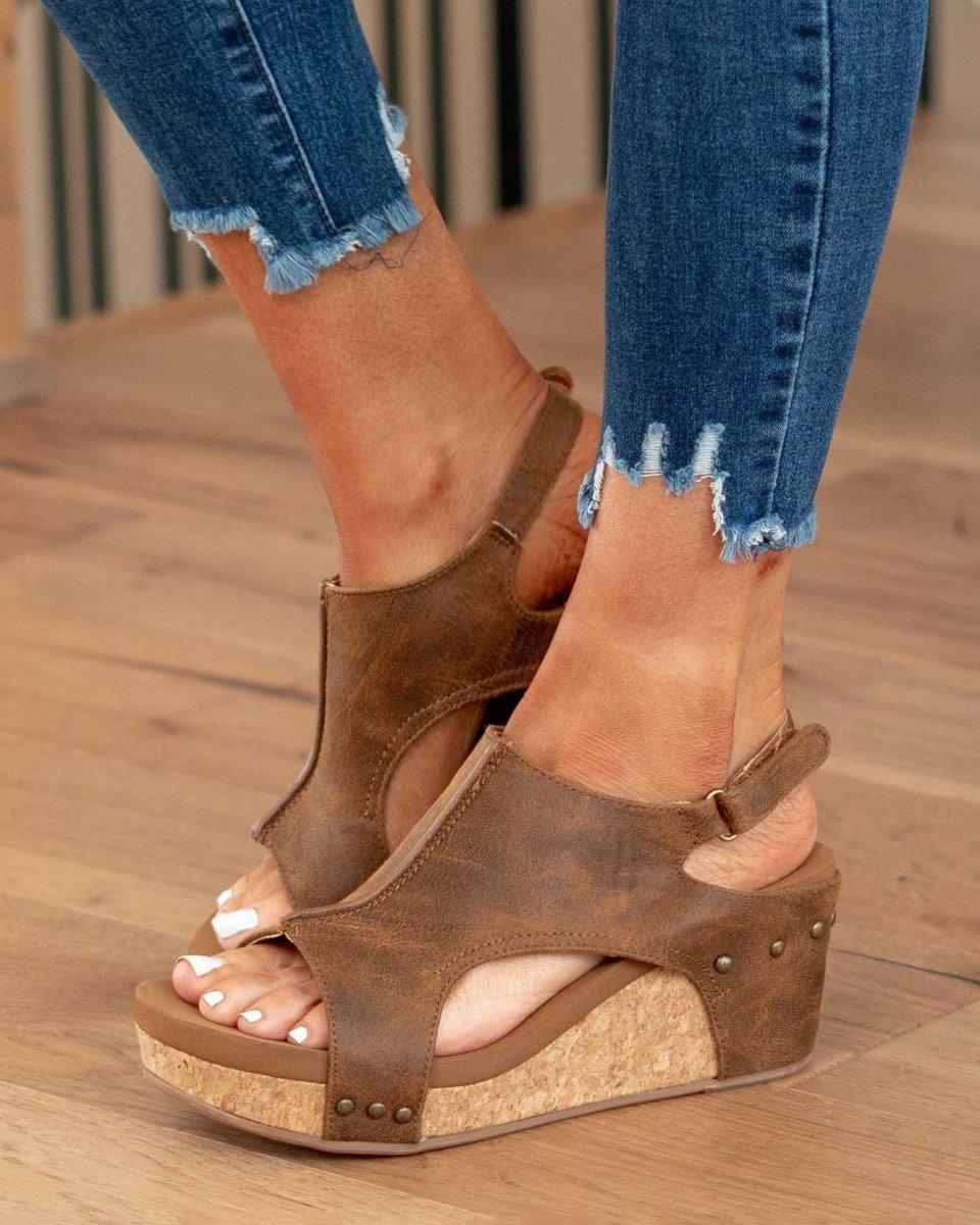 Bequeme Keilabsatz Sandalen mit Korksohle – Stylische Sommerschuhe für Damen