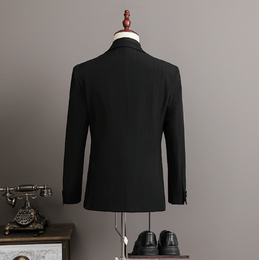 Eleganter Herren Doppelreiher Anzug Slim Fit – Business & Hochzeitsanzug 3-Teilig