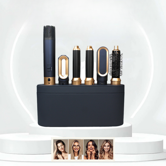 Multifunktionaler 5-in-1 Glow Haistyler mit leistungsstarker 1000W-Ionen-Technologie, einschließlich Haartrockner, Glätteisen