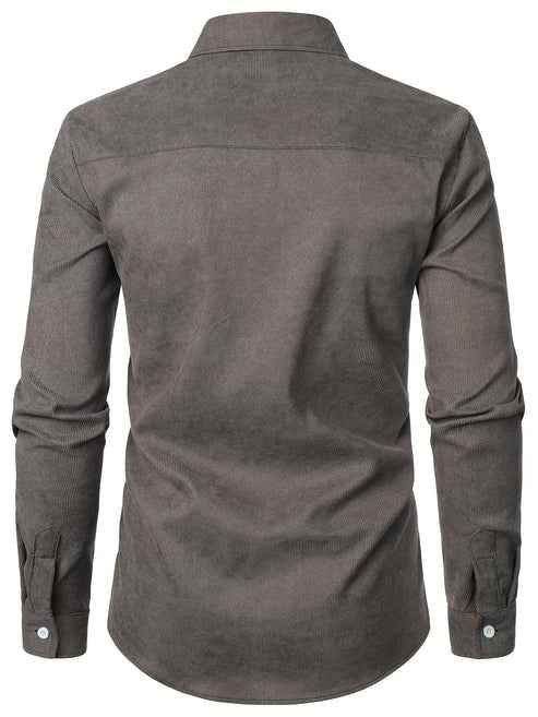 Modernes Slim Fit Hemd – Elegantes Langarmhemd mit karierten Details & Brusttasche für Herren