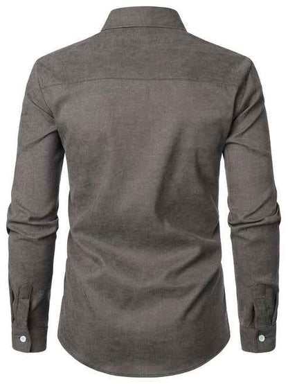 Modernes Slim Fit Hemd – Elegantes Langarmhemd mit karierten Details & Brusttasche für Herren