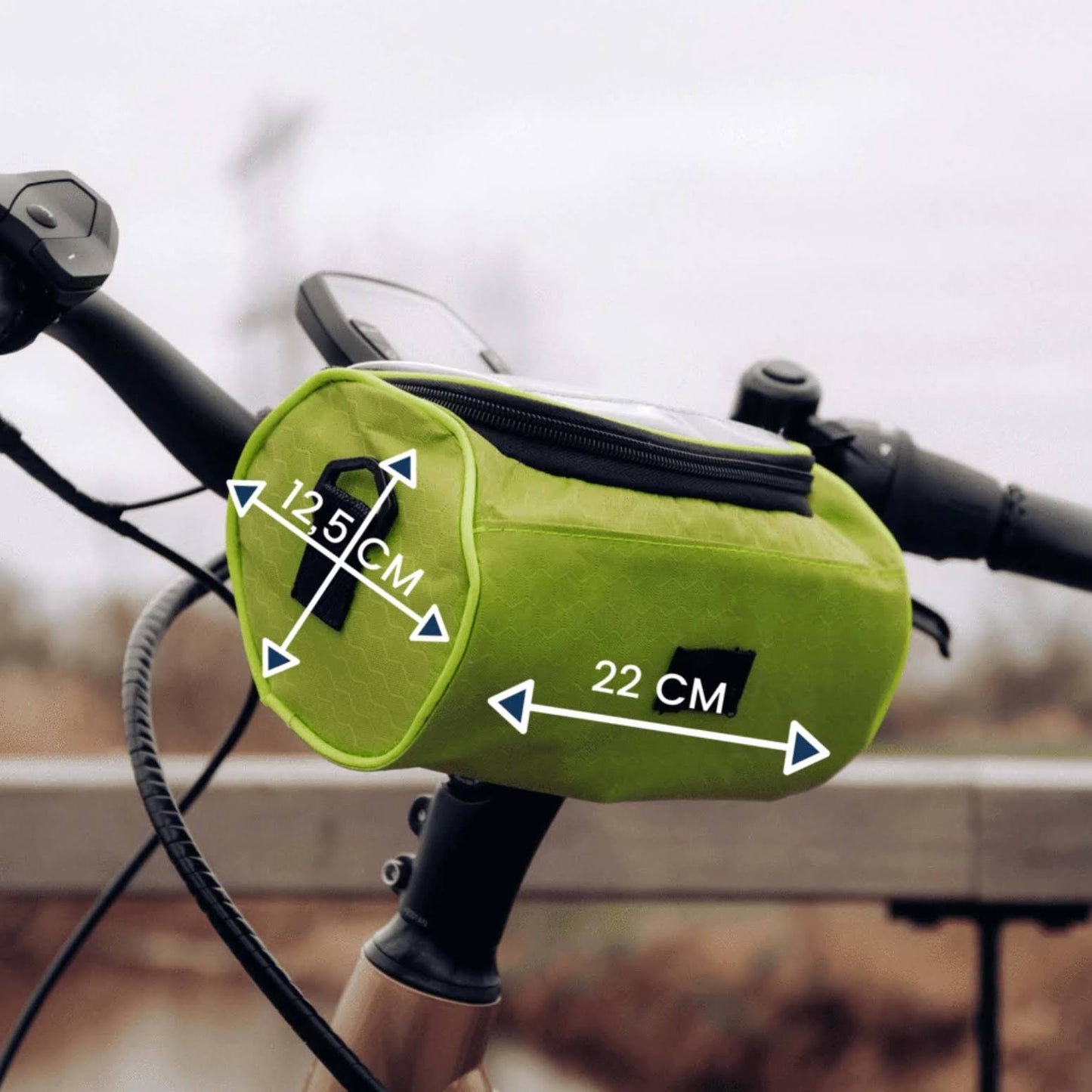 Cyclivie - Lenktasche mit Reißverschluss – Kompatibel mit Touchscreen