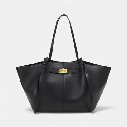 Avelys - Musthave Eleganter Großer Shopper mit Goldfarbenem Detailverschluss