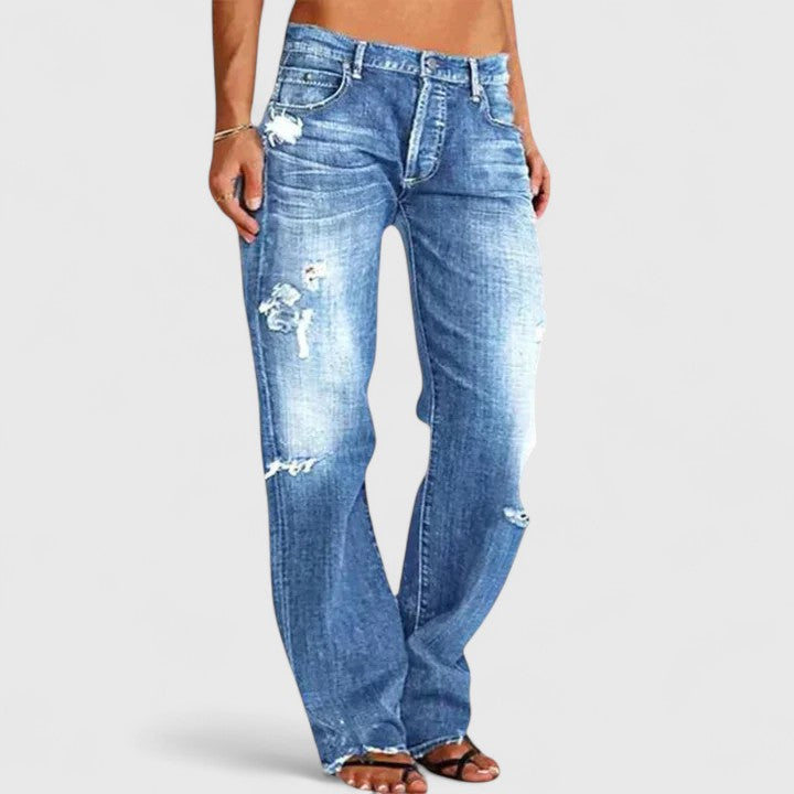 Lässige Damen Destroyed Jeans im Straight Fit – Vintage Look & Bequemer Alltag