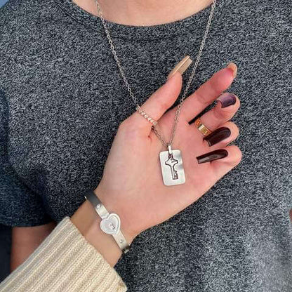 Amoréa - DU BIST DER SCHLÜSSEL MEINES HERZES – Armband + Halskette Set