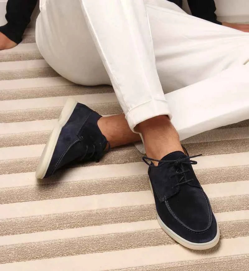 Elegante Wildleder Schnürschuhe – Leichte Freizeit-Slipper mit Komfortsohle für Herren