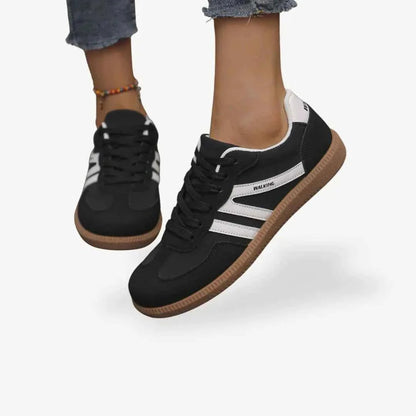 Retro Sneaker mit Gummisohle – Bequeme Freizeit Schuhe im Vintage Look für Damen