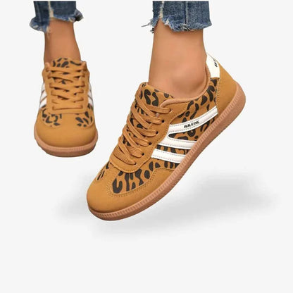 Retro Sneaker mit Gummisohle – Bequeme Freizeit Schuhe im Vintage Look für Damen