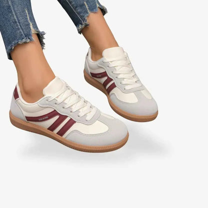 Retro Sneaker mit Gummisohle – Bequeme Freizeit Schuhe im Vintage Look für Damen