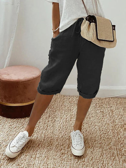 Fioralys - Shorts für Damen aus Baumwolle-Leinen – fließend, leicht und trendy für den Sommer 2026