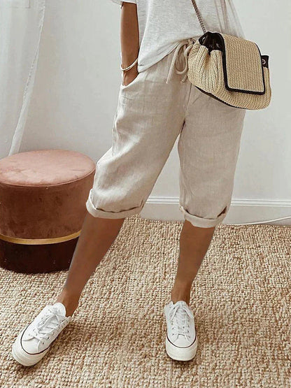 Fioralys - Shorts für Damen aus Baumwolle-Leinen – fließend, leicht und trendy für den Sommer 2026