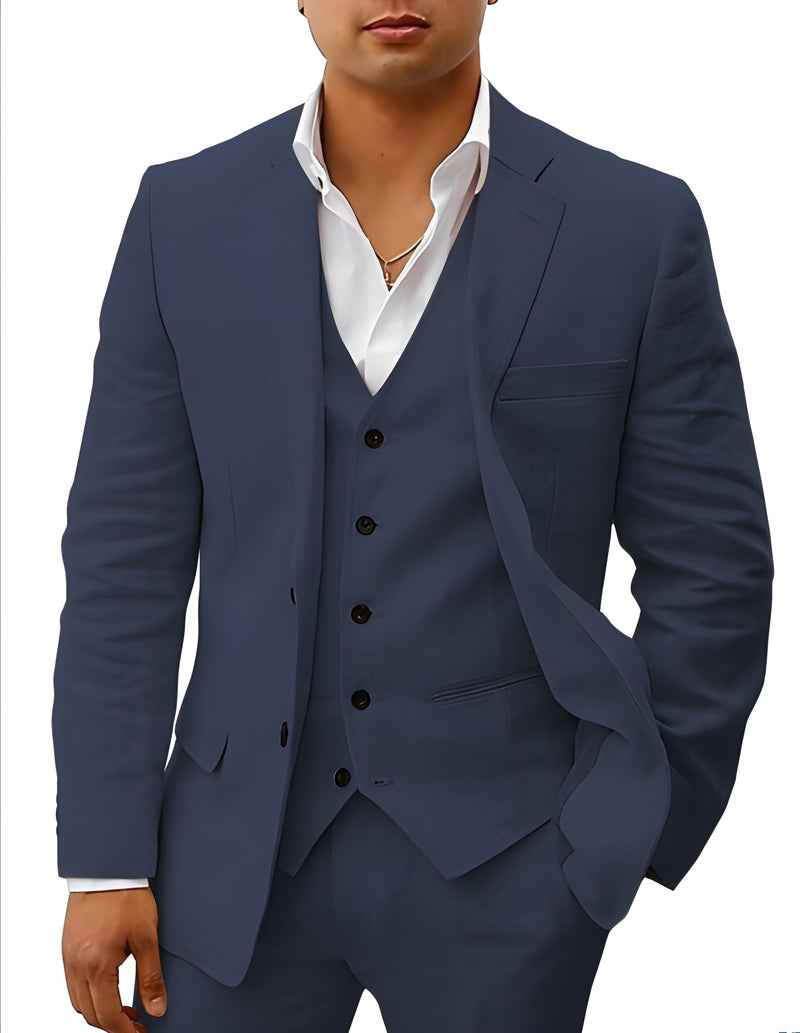 Eleganter Anzug für Herren – Slim Fit 3-Teiler mit Weste & Modernem Schnitt