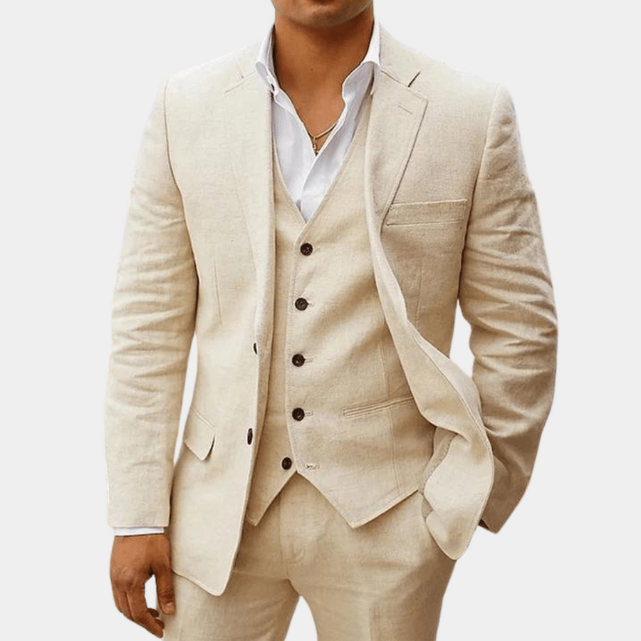 Eleganter Anzug für Herren – Slim Fit 3-Teiler mit Weste & Modernem Schnitt