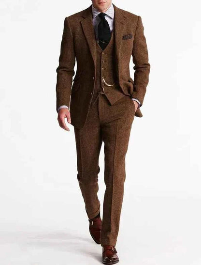 Eleganter Herren 3-Teiler Anzug Slim Fit – Klassischer Business & Hochzeitsanzug