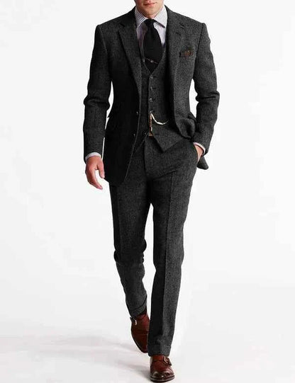 Eleganter Herren 3-Teiler Anzug Slim Fit – Klassischer Business & Hochzeitsanzug
