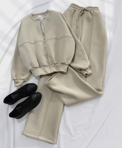 Élodivine - Oversize Jogginganzug mit Reißverschluss für Frauen