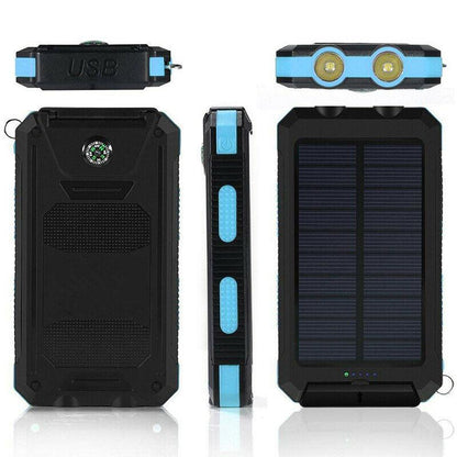 Voltisola - Externe Solar-Batterie 20.000 mAh, Wasserdicht – Tragbare Powerbank