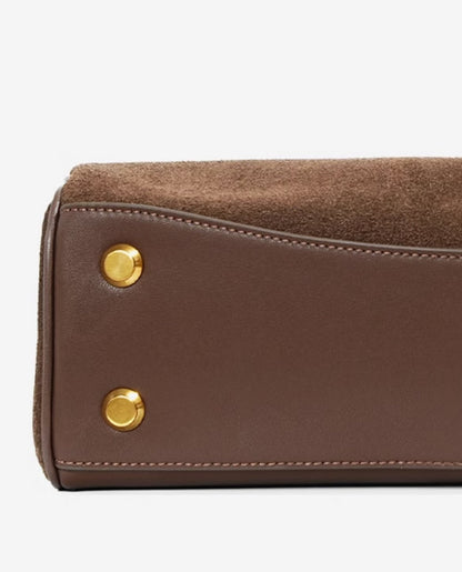 Elegante Schultertasche aus Leder mit Magnetverschluss – Zeitlose Hobo Bag für Damen