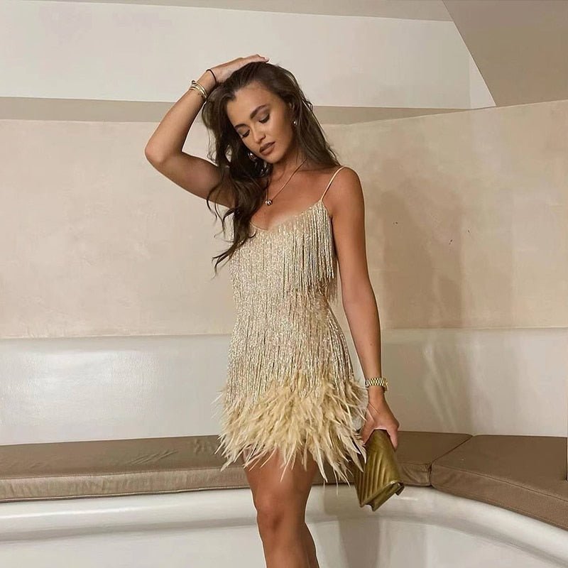 Vérane - Cocktailkleid für den Sommer und festliche Anlässe mit Fransen