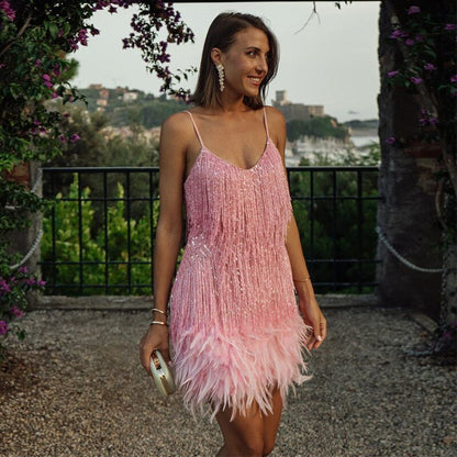 Vérane - Cocktailkleid für den Sommer und festliche Anlässe mit Fransen