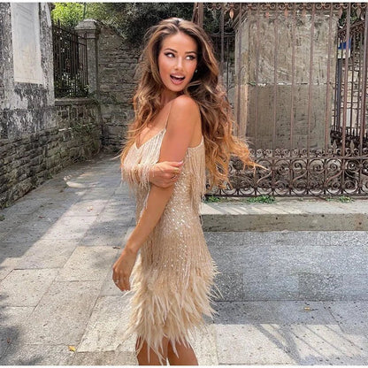 Vérane - Cocktailkleid für den Sommer und festliche Anlässe mit Fransen