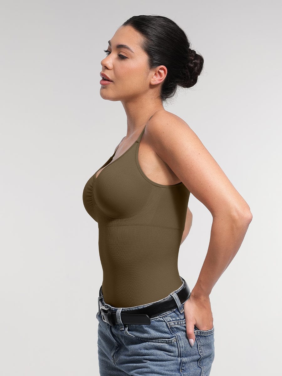 Figurformender Shapewear Body mit Spaghettiträgern – Bauchkontrolle & Nahtloser Komfort für Damen